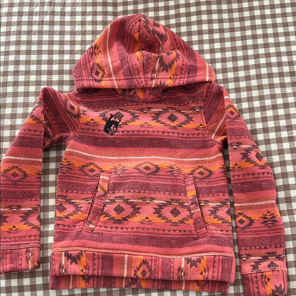 Cruel Girl Pink and Orange Patterned Hoodie